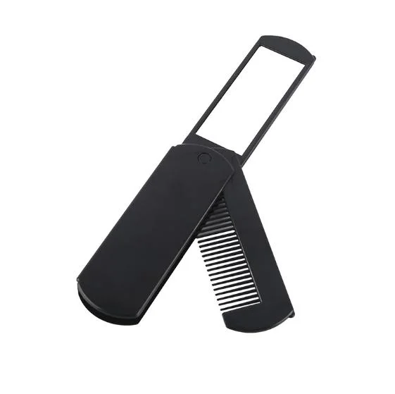 Travel Fold Hotel Use Plastic Hair Comb Disposable Portable Comb for Hotel with Mirror